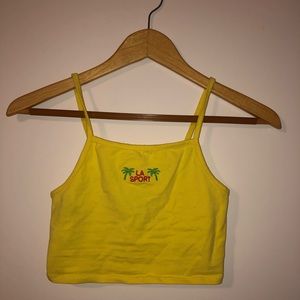 FOREVER21 YELLOW CROP TOP